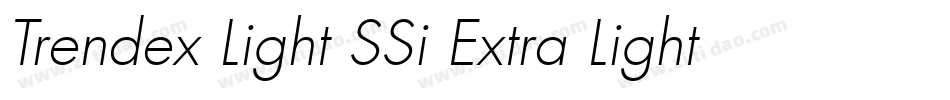 Trendex Light SSi Extra Light Italic字体转换
